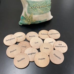 Wooden Tokens with Inspirational Words